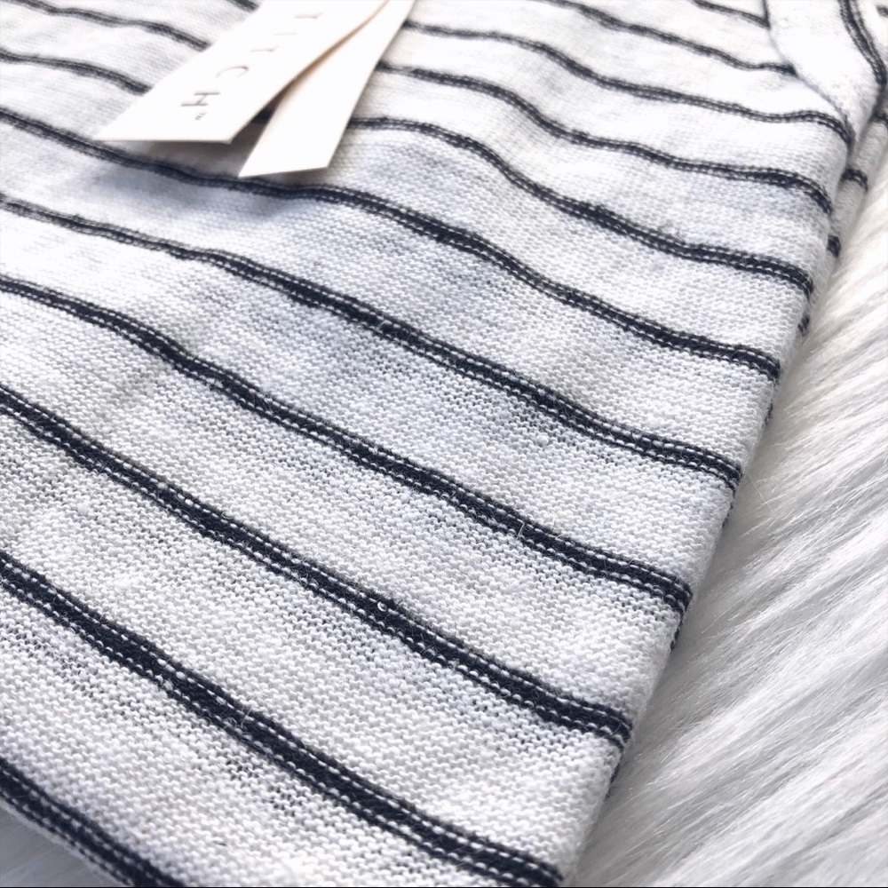 Linen + Rayon Striped Beach Racerback Tank - Picture 3 of 7